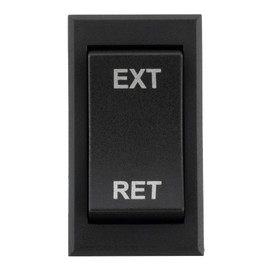 RecPro RV DPDT Reverse Pole Momentary Switch | 30A 12V | On/Off/On Labeled Ext. Ret. | for Motorized Jacks, Awnings (Switch Only)