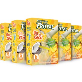 Frutal On-The-Go! | Powdered Drink Mix Pina Colada - Flavored Sugar Free! – Single Serve On The Go! - Powder Sticks Packets (30 Count of Stick Packs)
