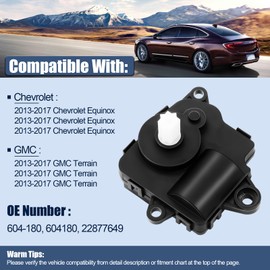 LCWRGS HVAC Blend Door Actuator Compatible with Chevy Equinox 2013-2017, GMC Terrain 2013 2014 2015 2016 2017, Heater Air Vent Actuator, 604-180, 604180, 22877649
