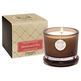 Aquiesse Mandarin Tea Small Candle in Gift Box Smoke Brown