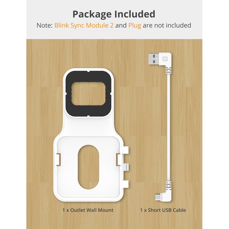 SUPMEGA Outlet Wall Mount for Blink Sync Module 2, Space