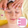 Disposable Eyelash Glue Holder Rings, 100 Pcs Pink Glue Rings