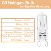 YEGRUEB G9 Heat Lamp Bulbs for Reptile,Day White, Mini Halogen