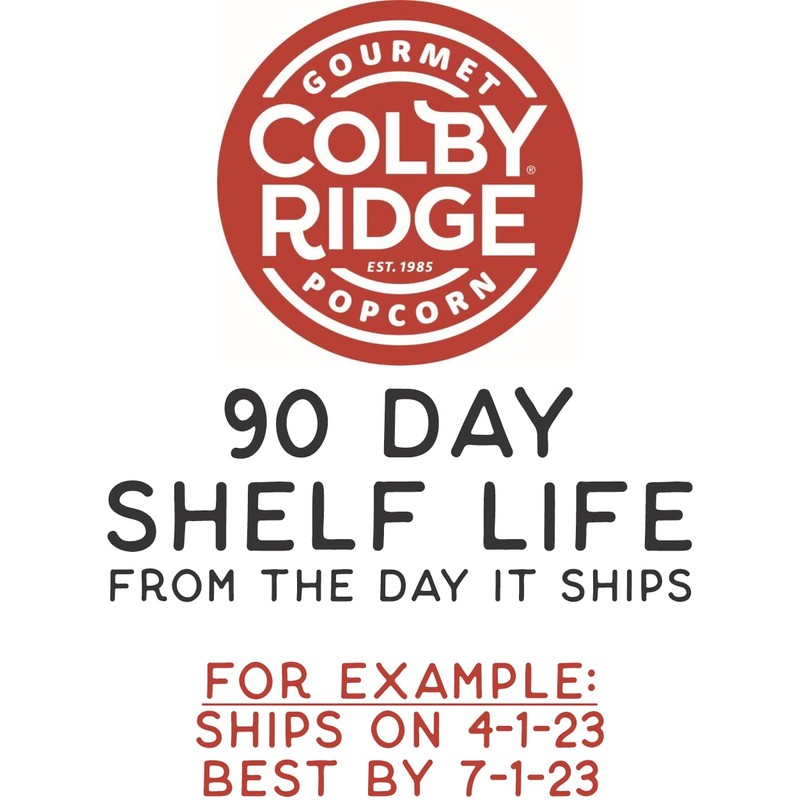 Colby Ridge Gourmet Craft Popped Gluten Free Popcorn Bulk Sized