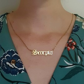 Zodiac necklaces made from tarnish free Stainless Steel (Scorpio Zodiac Necklace (Gold))