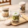 NETANY 6-pack 16oz Glass jars with Airtight Lids, Overnight Oats