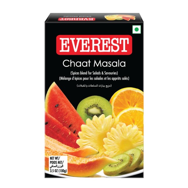 Everest Various Seasoning Masala Powder - A Mixture of Spices Adds Taste - Aromatic & Enhances the flavor of the meal - Simplifies & Speeds Up The Cooking Process (Chaat Masala 100g, Pack of 1)