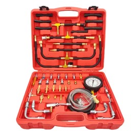 Zkaybb TU-443 Fuel Injection Pressure Tester Kit 0-140 PSI Pro Auto Fuel Pressure Gauge for Fits Most Cars and Trucks