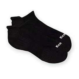 Ecosox Bamboo Viscose Active Running & Sport Tab Socks for Men & Women (Medium - Black)