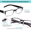 LUR READING GLASSES 4 pack Two-color frame Readers (BlackClear)