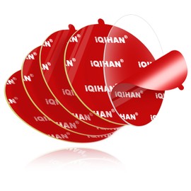 5pcs Sticky Adhesive Pads for Car Phone Mount, 70mm/ 2.76" Double-Sided Heavy Duty Sticker Gel Mounting Tapes Replacement Kit for Suction Cup Dashboard Cell Phone Holder Windshield Dash Cam GPS Base