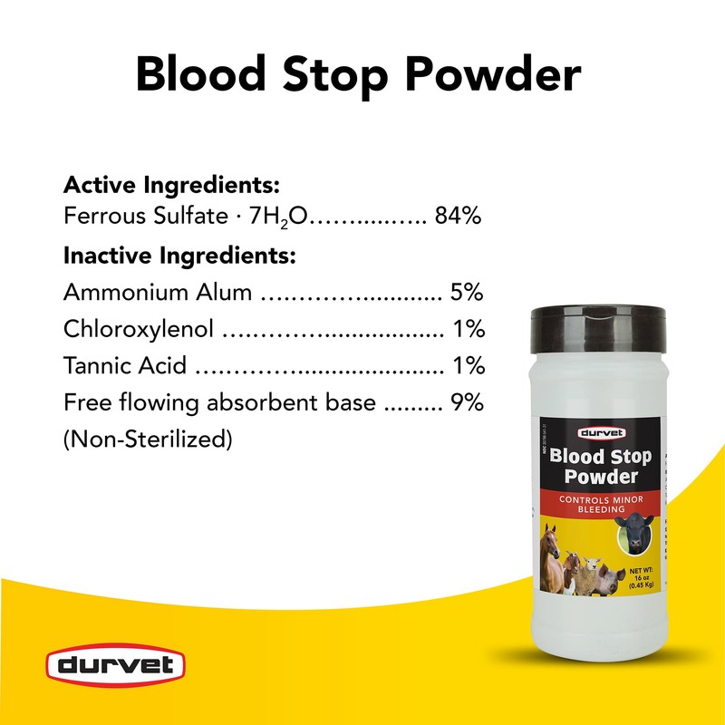 Durvet Blood Stop Powder 16 Oz