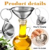 3pcs Stainless Steel Funnel Set – Versatile Kitchen Funnels for