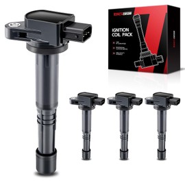 Torchbeam UF311 Set of 4 Ignition Coil Packs Fit for Honda CRV Accord Civic SI Element S2000 Acura RSX CSX 2002 2003 2004 2005 2006 2007 2008 2009 2010 2011 2.0L 2.4L Replacement for UF583 C1382