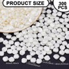 UNICRAFTALE About 300Pcs Pearl Shell Beads ABS Imitation Pearl Beads