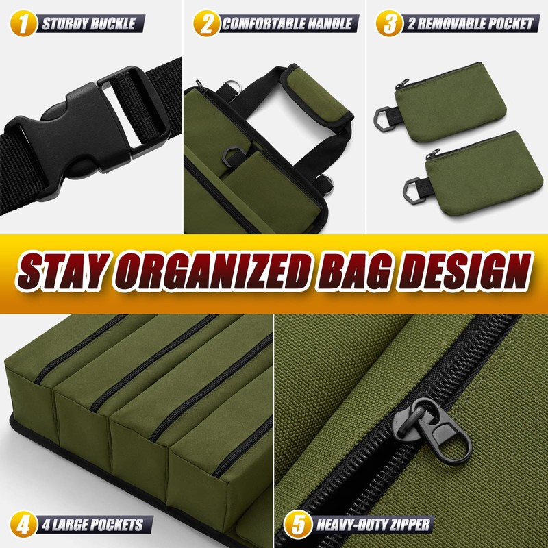 Premium Tool Roll up Bag - Heavy Duty Small Tool