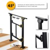 Upgrade 2 Steps Black Handrail & Indoor Stair Railing Kit,