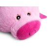 Petface Farmyard Buddies Crinkle Flat Pig Plush Dog Toy, Pink