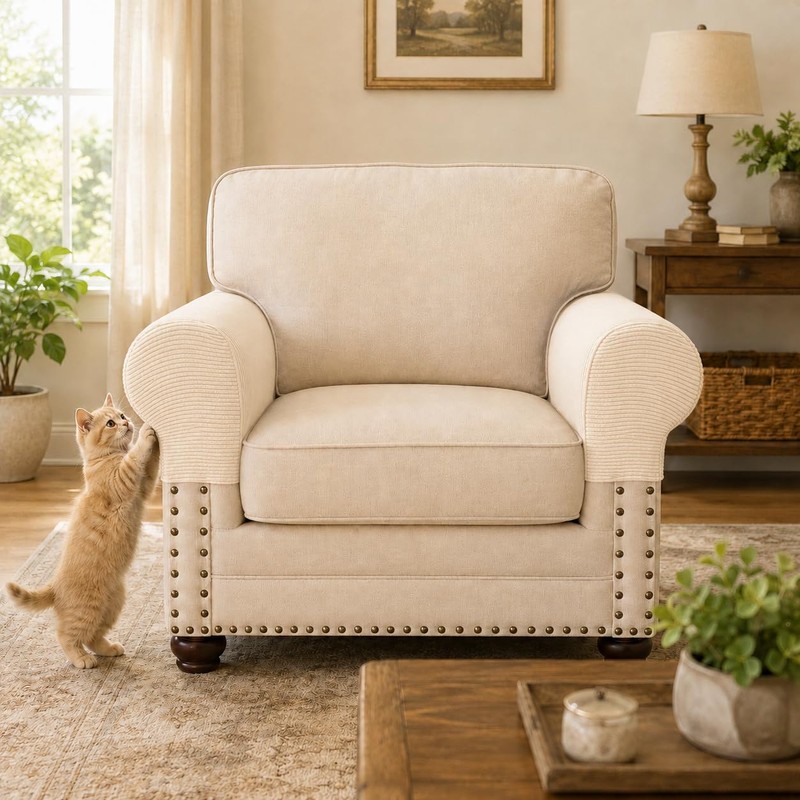 Anti-Slip Sofa Armrest Covers for Couch, Couch Arm Covers Jacquard
