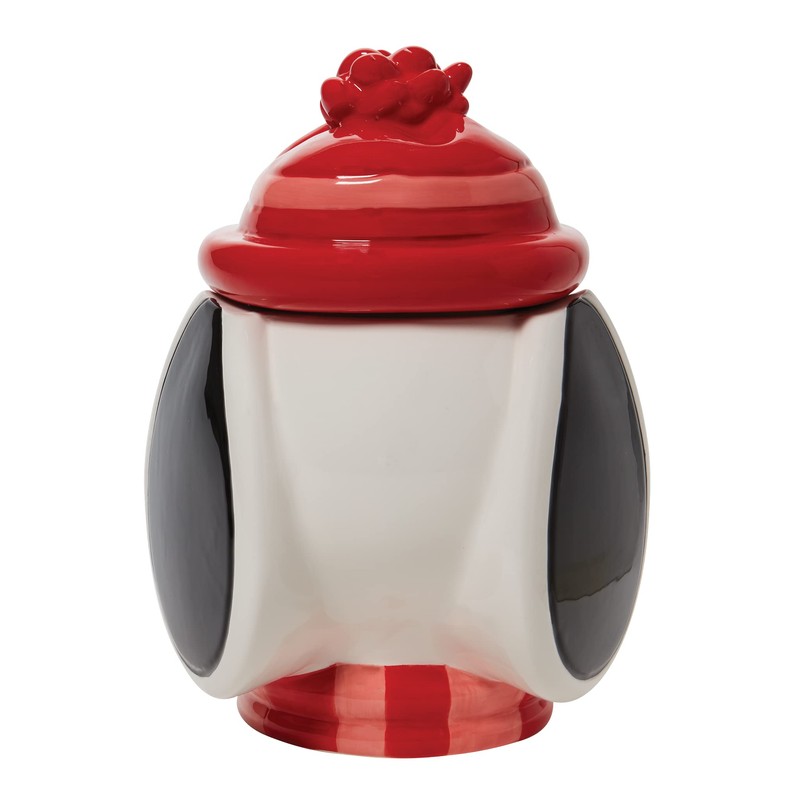 Enesco Peanuts Ceramics Snoopy Face Sculpted Canister Cookie Jar, 10.24