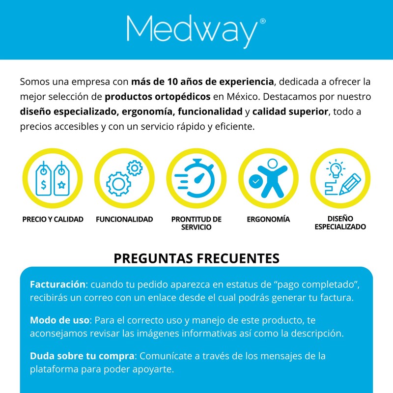 MEDWAY | Férula para Pulgar Corta Ambidiestra Color Negro
