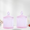 10 oz Glass Canister Set for Qtips, Cotton Swabs, Floss
