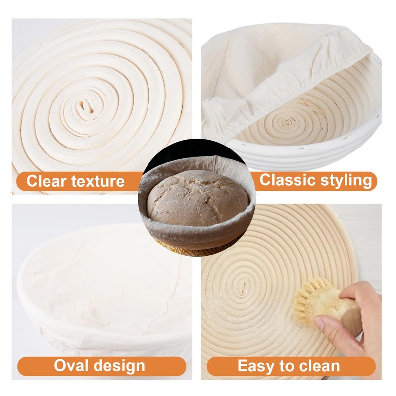 Tefrine Sourdough Bread Banneton Proofing Baskets Set, 11 PCS Sourdough