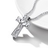 Supcare Cross Necklace with Celtic Knot Irish Prayer Hand Urn