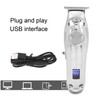 USB Rechaegeable Hair Clipper LCD Screen Electric Hair Styling Trimming