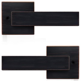 Dummy Door Handles Oil Rubbed Bronze,Dummy Door Knob Interior,Half-DummyDoor Lever 2 Pack