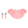 3pcs Toddler Divided Plate Set Silicone Baby Suction Plate Anti