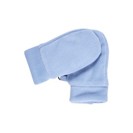 Sterntaler Mitten without thumb, lined with microfleece, with fastener, unisex accessories for babies and toddlers, warm and comfortable, velvet blue, size 0