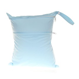 Egurs Reusable Wet Bag Nappy Bag for Babies Nappies, Dirty Clothes and Other Accessories, Light Blue