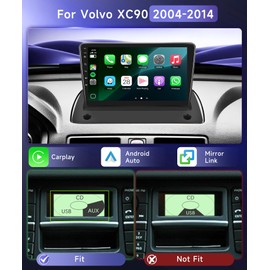 4G+64G Car Stereo for Volvo XC90 2004-2014 Radio,Wireless Carplay Android Auto,9inch 1280x720P IPS Touch Screen,DSP 32EQ,5.0Bluetooth,AHD IP69K Backup Camera,MirrorLink FM/RDS