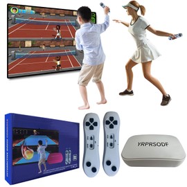 YRPRSODF TV Game Console Built in 100+ Games, Handheld Video Game System with 2.4G Wireless Gamepad Somatosensory Control, HD Output, Home Interactive& Puzzle Games,Grey