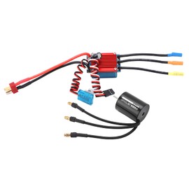 RC Motor ESC Combo, 2430 6300KV Waterproof 4 Poles Brushless Motor 25A Electric Speed Controller Set for 1/16 1/18 RC Car