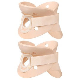 Mobestech 2pcs Adjustable Split-type Neck Support Brace Breathable Cervical Collar Comfortable Neck Fixing Tool for Lightweight Hollow Design for Daily Use