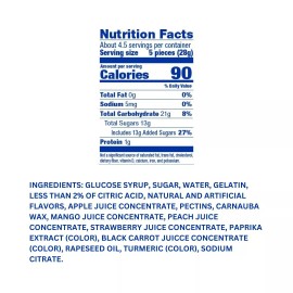 HI-CHEW Gummies Original Mix - Mango, Peach, Strawberry - Soft & Chewy Fruity...