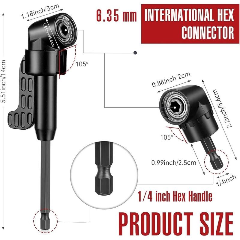 Tools Flexible Drill Bit Extension, Include 3pcs Rotatable Socket Adapter