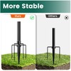OHLUX 4 Pack 10FT String Light Poles, Outdoor Poles with