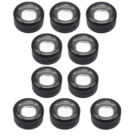 10 Juegos de Caja de Sombras de Ojos Vacías 19mm Tapa Transparente Pequeño Estuche Compacto para Maquillaje Portátil Bandeja de Aluminio para Viaje Ne