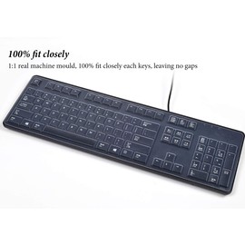 CASEDAO Ultra Thin Silicone Keyboard Cover for Dell Keyboard 104-key KB212-B KB4021 Wired Keyboard - Clear