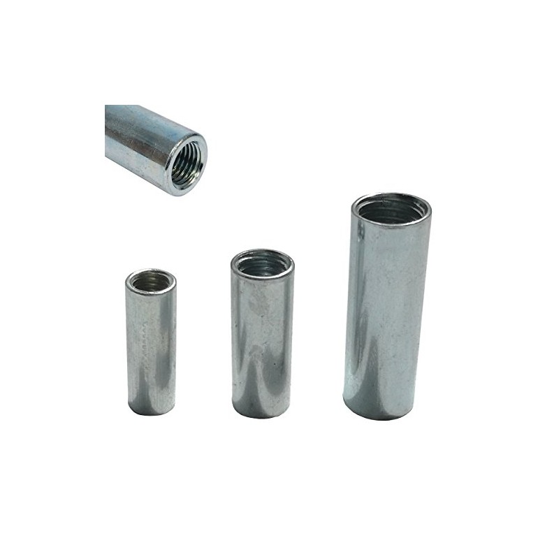 12 x Galvanised Steel Threaded Sleeves, Sturdy Thread Insert, Ideal