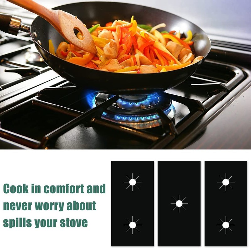 3Pcs Non-Dirty Stove Burner Cover Range Protector Gas Hob Top