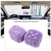 ECSiNG Car Hanging Furry Dice Soft Ornament With Suction Cup
