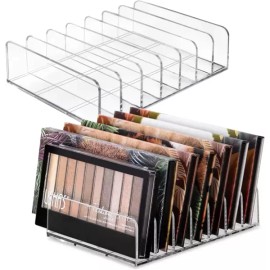 ProductDetailedDescriptionReference 보브캐롤 섀도 팔레트 정리함 아크릴 7섹션 분할 메이크업 클리어 2팩 Bove Carol Shadow Palette Organizer Acrylic 7-Section Divided Makeup Clear 2-Pack