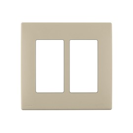 Leviton REWP2-NS Renu Two-Gang Screwless Snap-On Wallplate, Navajo Sand
