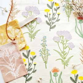 Wood Floral Stamps - Decorative Vintage Flower Wood Stamps,Exquisite Flower and Plant Stamps Set, for Walls, Cardboard, Fabric