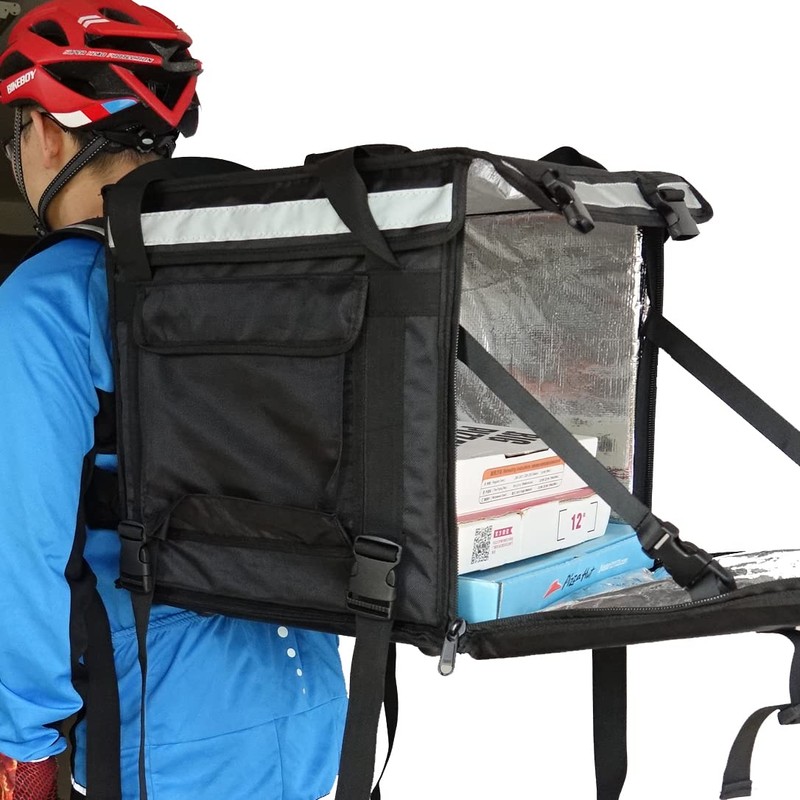 Packir PK-64B: Big Pizza/Food Delivery Bag for Motorcycle or Bicycle,