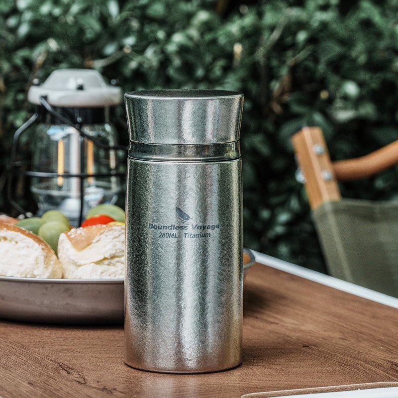 Boundless Voyage 280ml Titanium Vacuum Flask Insulated Bottle Portable Slim